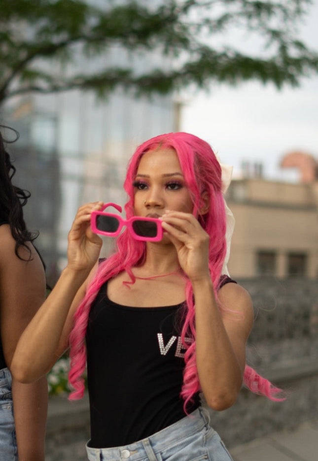 "Hard In The Pink" Glasses