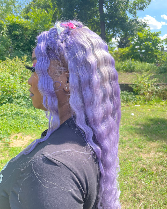 Purple 13x4 HD Lace Frontal Straight Wigs