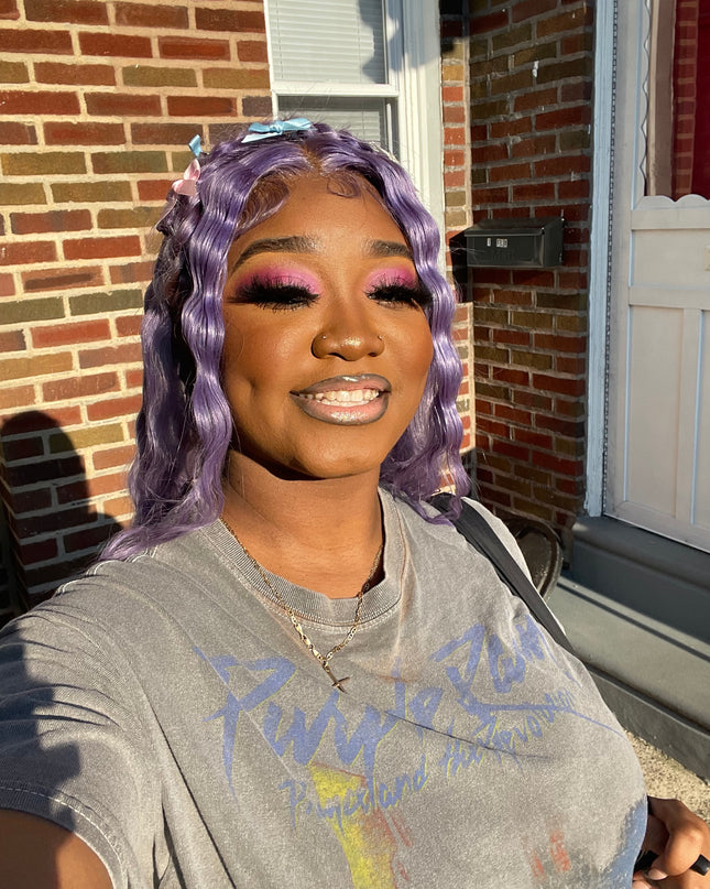 Purple 13x4 HD Lace Frontal Straight Wigs