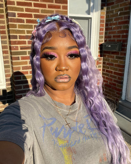 Purple 13x4 HD Lace Frontal Straight Wigs