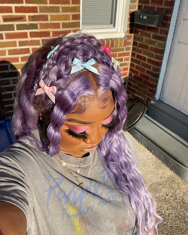 Purple 13x4 HD Lace Frontal Straight Wigs