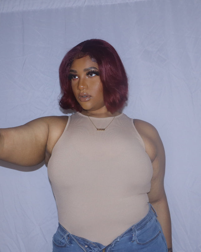 Solid Ribbed Knit Bodysuit