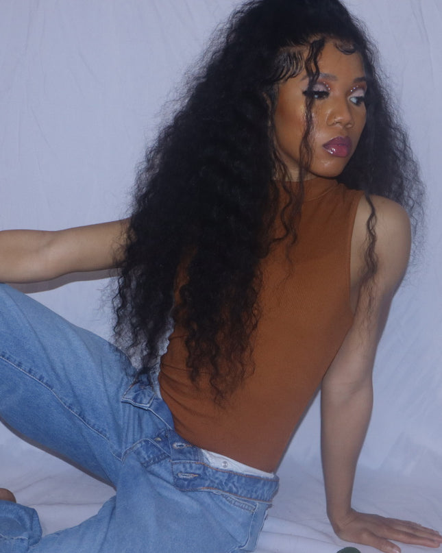 Solid Ribbed Knit Bodysuit