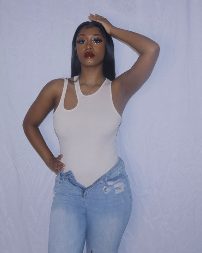 Solid Ribbed Knit Bodysuit